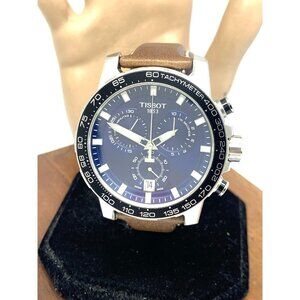 Tissot Men's Watch Swiss Quartz Chronograph Blue Dial Leather T1256171604100